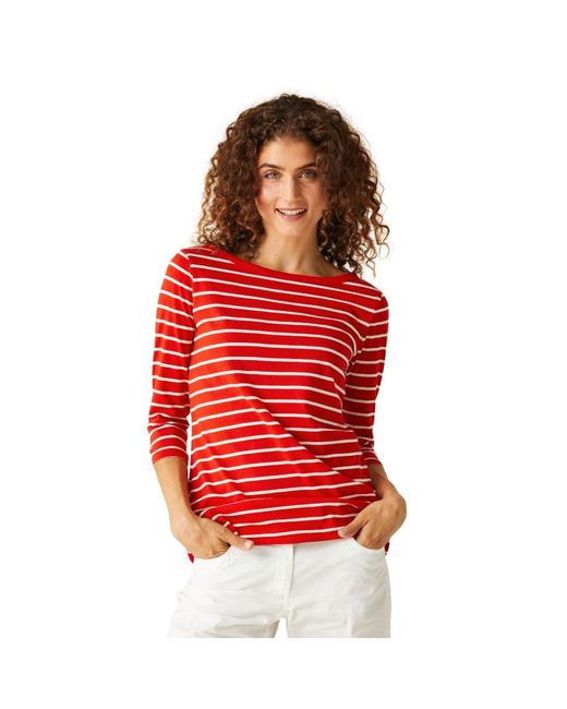 Bayletta-Top da Donna con iche a 3/4 T-Shirt di Regatta in Red