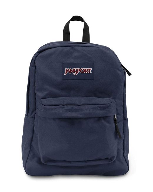 Jansport Blue Superbreak One Backpack Navy - Durable, Lightweight Bookbag With 1 Main Compartment, Front Utility Pocket With Built-in