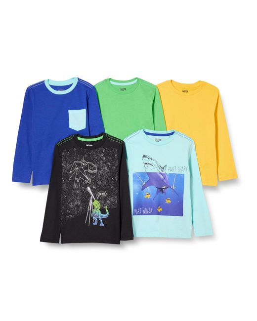 Camisetas ga Larga Niño Amazon Essentials de hombre de color Blue