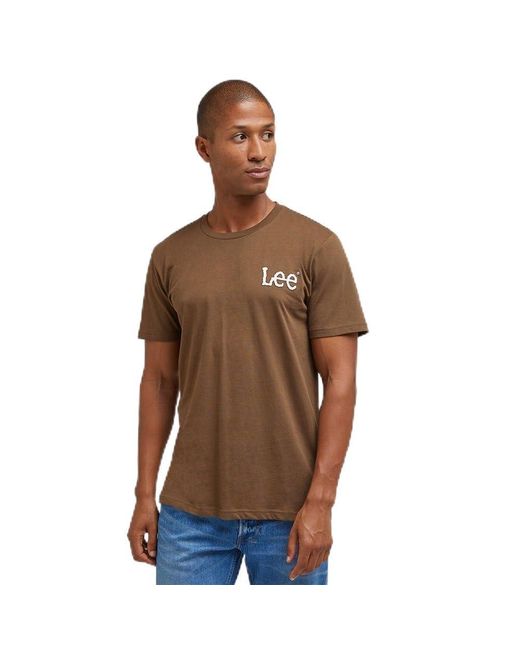 Lee Jeans Essential SS Tee T-Shirt in Brown für Herren