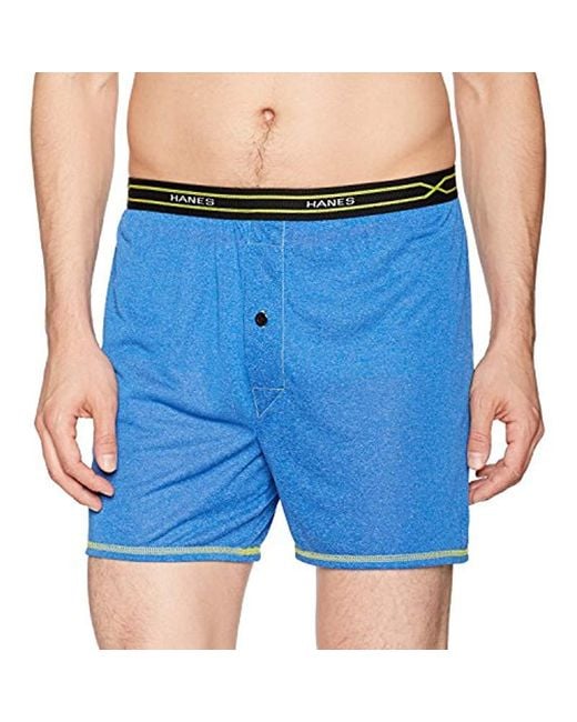 Hanes Blue X-temp Performance Cool Light Weight Boxer for men