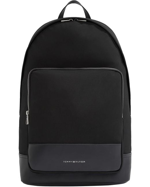 Tommy Hilfiger Black 's Elegant Business Nylon Backpack for men