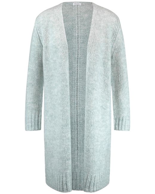Gerry Weber Blue Langer Cardigan mit Wollanteil Langarm unifarben
