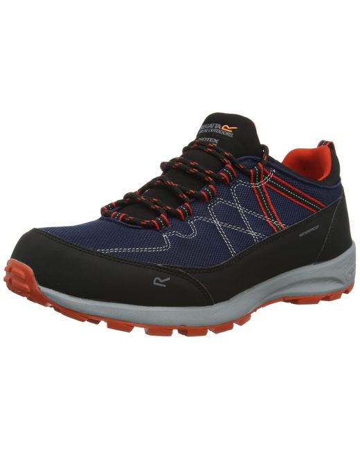 Regatta Blue S Samaris Low Waterproof Walking Shoes Moon Lt Dn/orange 8 Uk for men