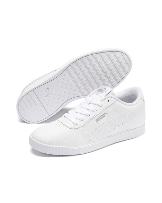 PUMA White S Carina Slim Lace Up Sneakers Casual Sneakers