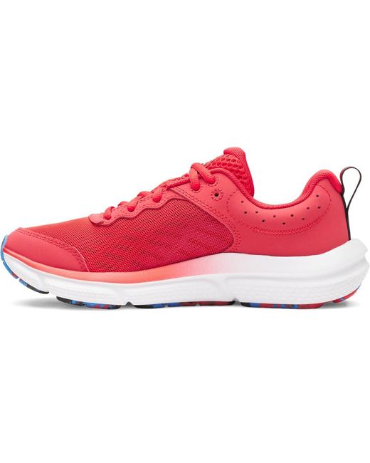 Baskets unisexes pour école primaire Assert 10, Under Armour en coloris Red