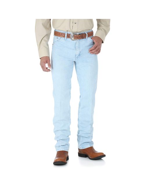 Wrangler Denim George Strait Cowboy Cut Original Fit Jean , Bleach, 35w X  34l in Blue for Men - Save 46% - Lyst