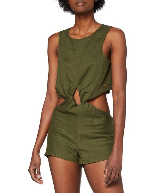 Calvin Klein Cut Out Romper Swimwear Cover Up in Olive Night (Green) - Save  32% | Lyst UK