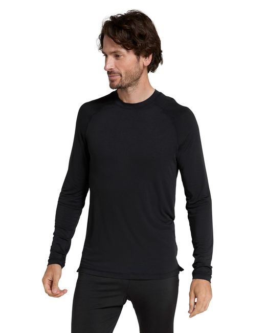Mountain Warehouse Black Keep The Heat Mens Thermal Top - Lightweight, Isotherm & Moisture Wicking Baselayer - Winter Camping, for men