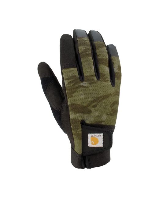 Carhartt Green Synthetic Leather High Dexterity Touch Sensitive Secure Cuff Glove for men