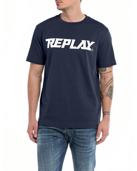 Replay Blue M6658 T-shirt for men