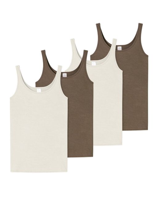 Schiesser Multicolor Unterhemd/Top - 4er