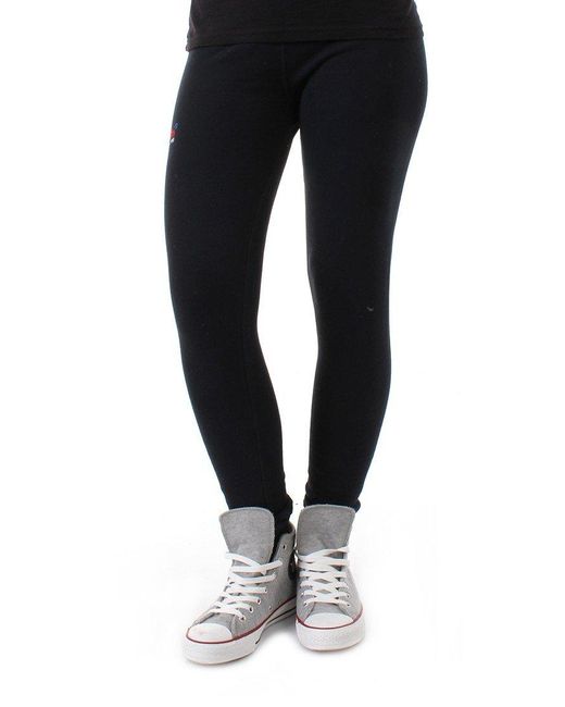 Superdry Black Ladies Orange Label Super Skinny Joggers In Eclipse Navy