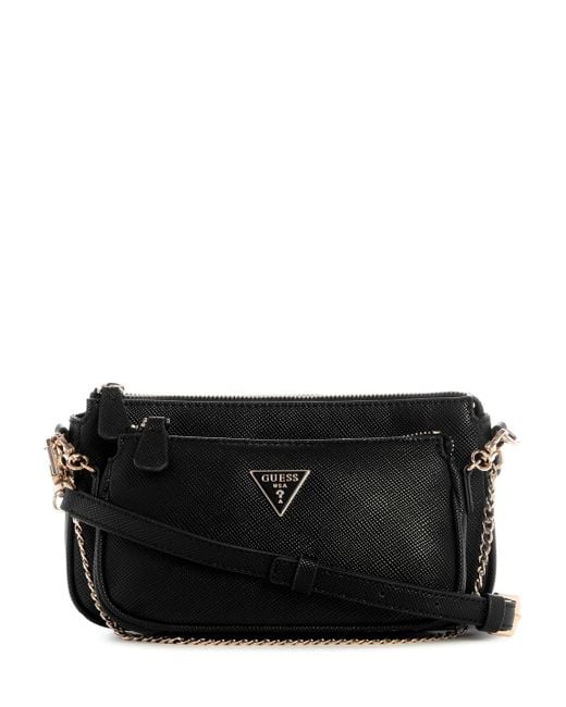 Guess Black Noelle Ii Double Pouch Crossbody Umhängetasche
