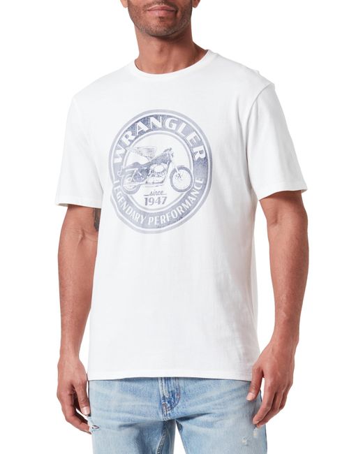 Americana Tee T-Shirt di Wrangler in White da Uomo