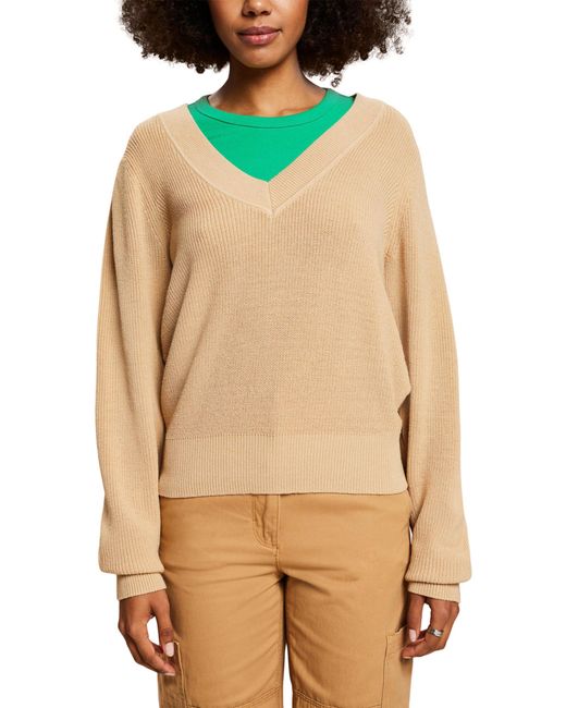 Produktbild von Esprit Collection Kurzarmpullover Pullunder Aus 100% Bio-Baumwolle
