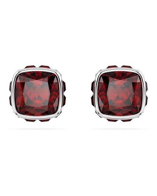 Swarovski Brown Birthstone ohrstecker, kissenschliff, januar