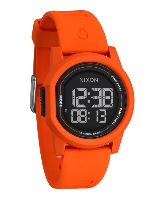 Nixon Orange Disk A1370-100m Water Resistant Digital Watch for men