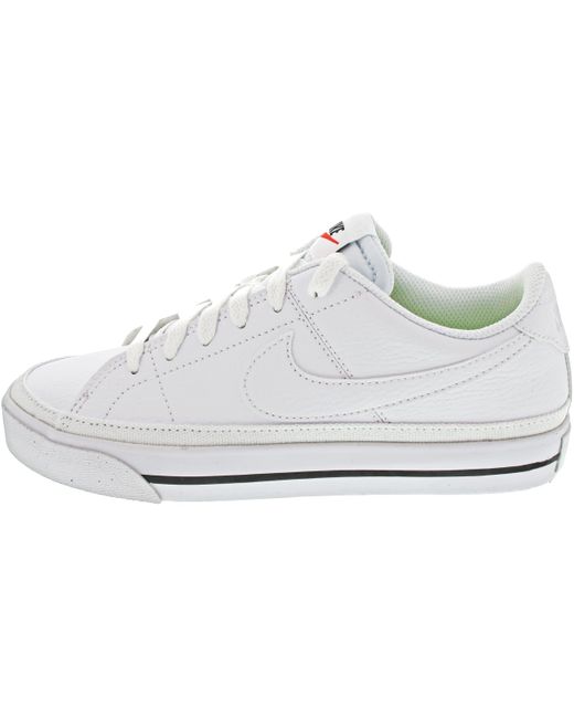 nike white & black court legacy next nature trainers