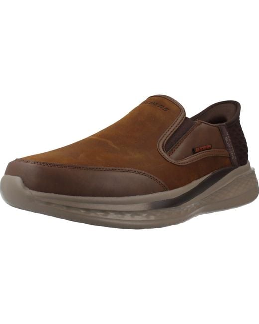 Skechers Brown Cooper S Shoes Dark for men