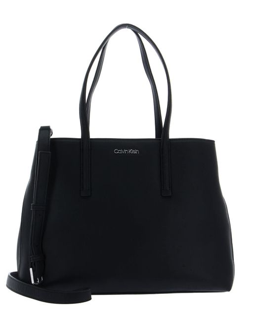 Calvin Klein Black Tote Bag Tasche Ck Must Medium mit Innentaschen