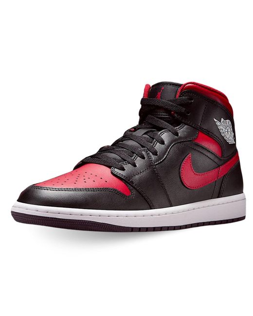 Nike Red Air Jordan 1 Mid Shoes for men