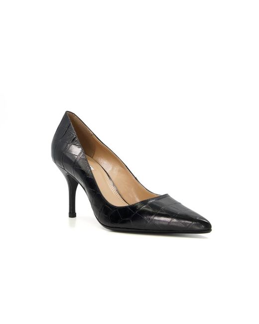 Dune Ladies Bold Pointed-toe Heeled Court Shoes Size Uk 8 Black Stiletto Heel Court Shoes