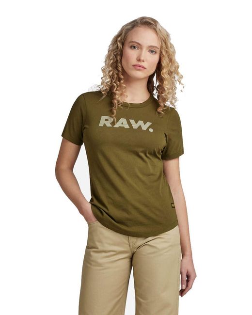 G-Star Green RAW. Slim T-Shirt