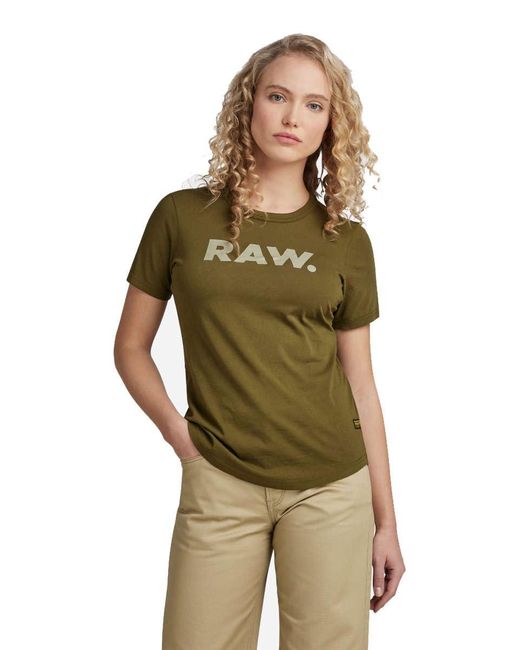 G-Star RAW Raw. Slim R T Wmn T-shirt in het Green
