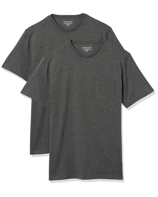 Amazon Essentials Gray Slim-fit Short-sleeve Crewneck T-shirt for men
