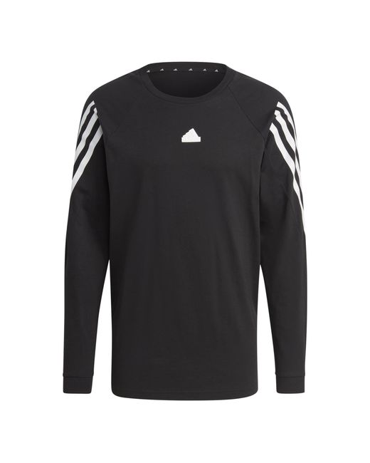 Adidas M Fi 3s Ls T-shirt in het Black voor heren