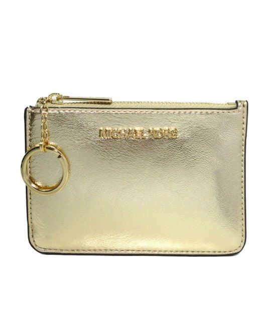 Michael Kors Jet Set Travel Small Top Zip Coin Pouch With Id Keychain in Metallic Lyst UK