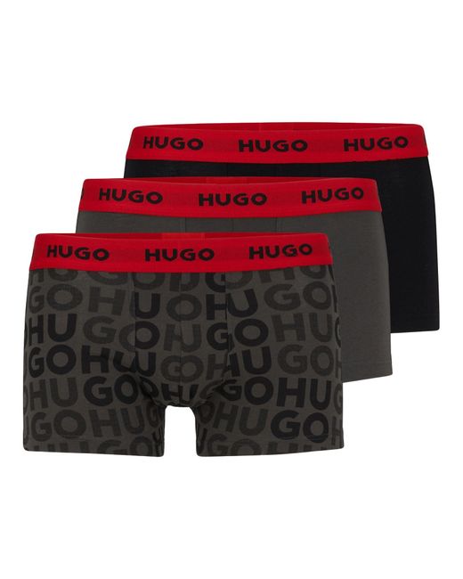 HUGO BOSS Trunk Triplet Design Dark Grey23 in Red für Herren
