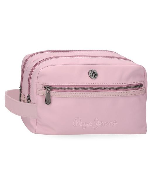 Pepe Jeans Corin Toiletry Bag Pink 26x16x12cm Polyester And Pu By Joumma Bags