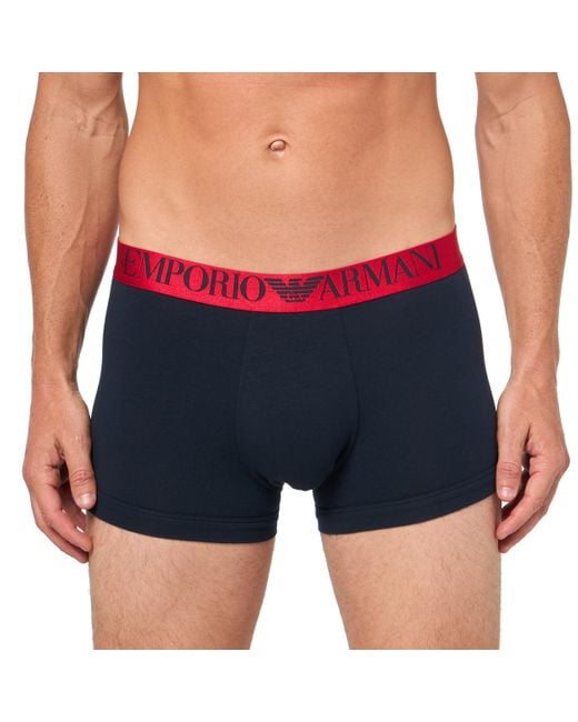 Emporio Armani Blue Christmas Shiny Logo Trunk for men