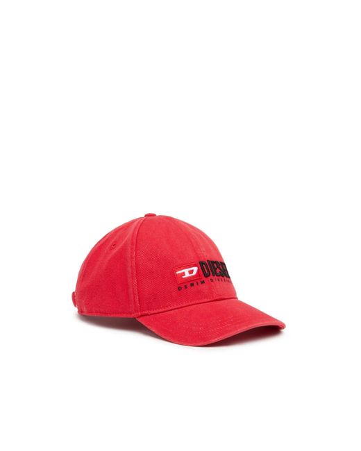 DIESEL Red Corry-div-wash Cap for men