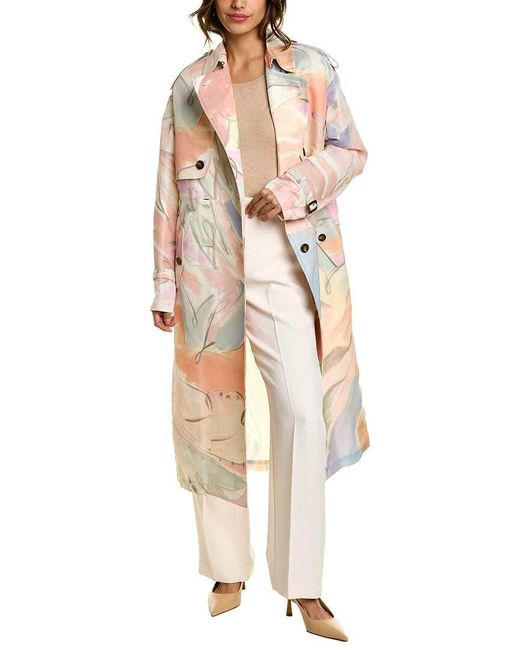 Ted Baker Myiah Trench Coat in Natural | Lyst UK