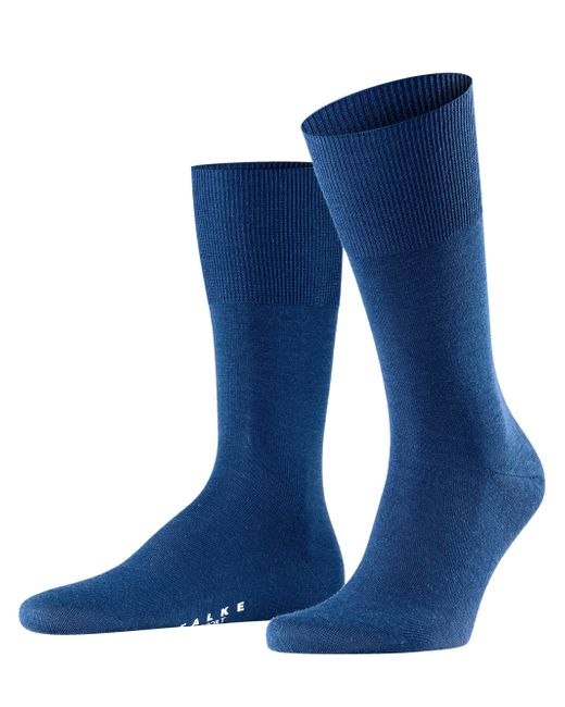 Falke Blue Airport M So Wool Cotton Plain 1 Pair Socks for men