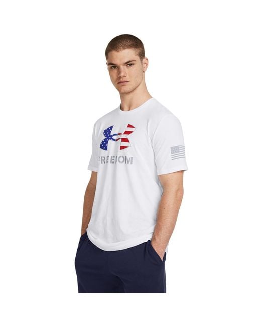 Under Armour Blue Freedom Graphic Short Sleeve T-shirt for men