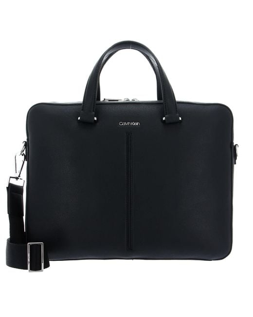 Calvin Klein Black Median Slim Laptop Bag Computer for men