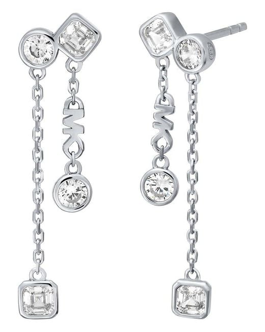 Orecchini da donna di della collezione Kors Brilliance. Orecchini in argento 925 di colore argento con finitura lucida. Misure: di Michael Kors in White