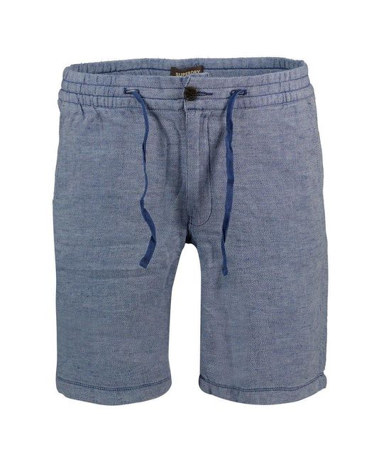 Superdry Shorts mit Kordelzug aus Leinen Marineblau/Optik M in Blue für Herren