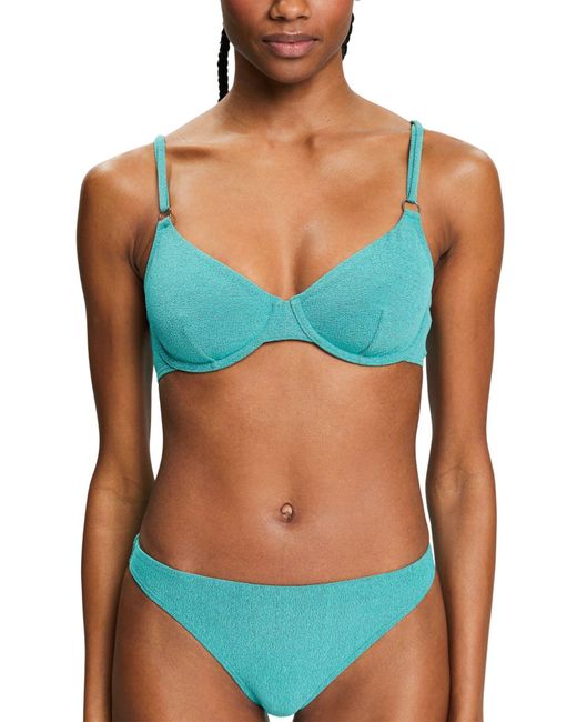 Esprit Blue Zweifarbiges Bügel-Bikinitop