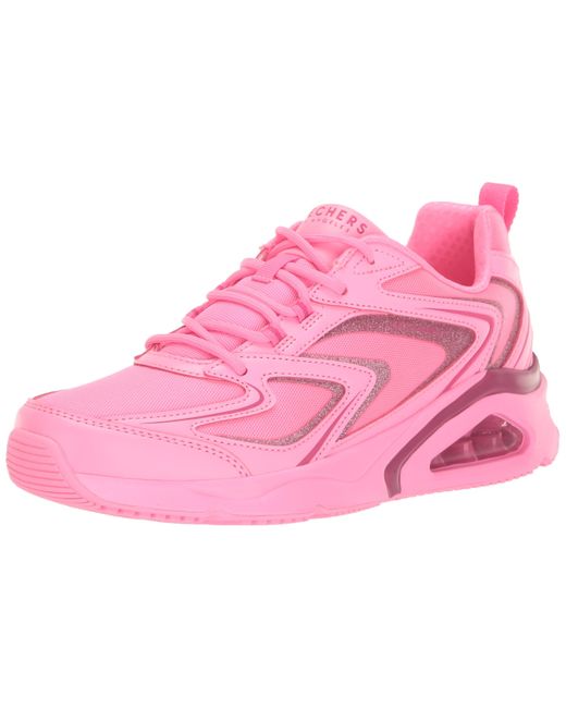 Skechers Pink Tres-air Uno-glimm-airy Sneaker