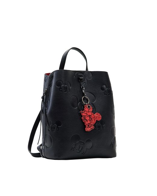 Desigual Black Midsize Mickey Mouse Backpack
