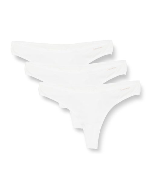 Pack de 3 Braguitas Tipo Tanga para Mujer Ideal Cotton Calvin Klein de color White