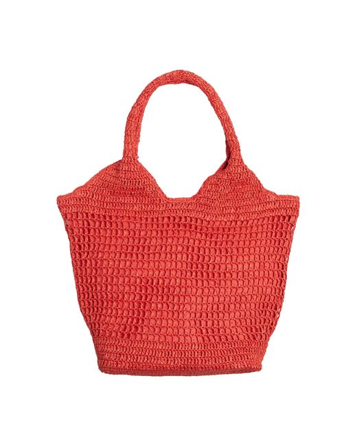 Esprit Red Tote Bag aus geflochtenem Stroh