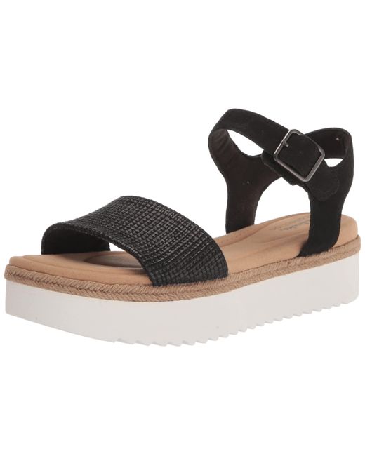 Clarks Leather Lana Shore Flat Sandal in Black - Save 39% | Lyst