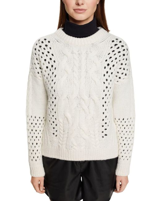 112ee1i307 Sweater Esprit en coloris White