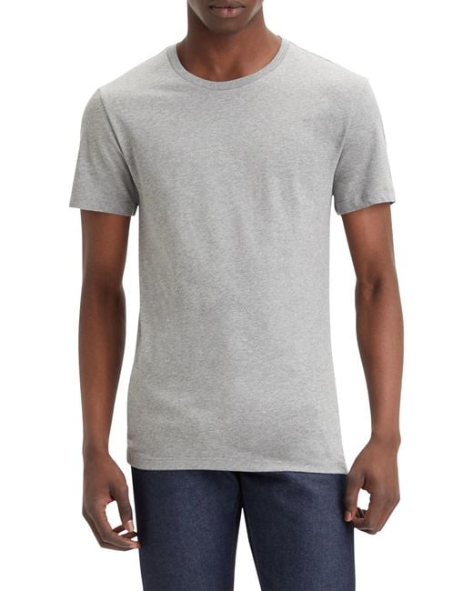 Slim 2-Pack Crewneck Tee T-Shirt Levi's pour homme en coloris Gray